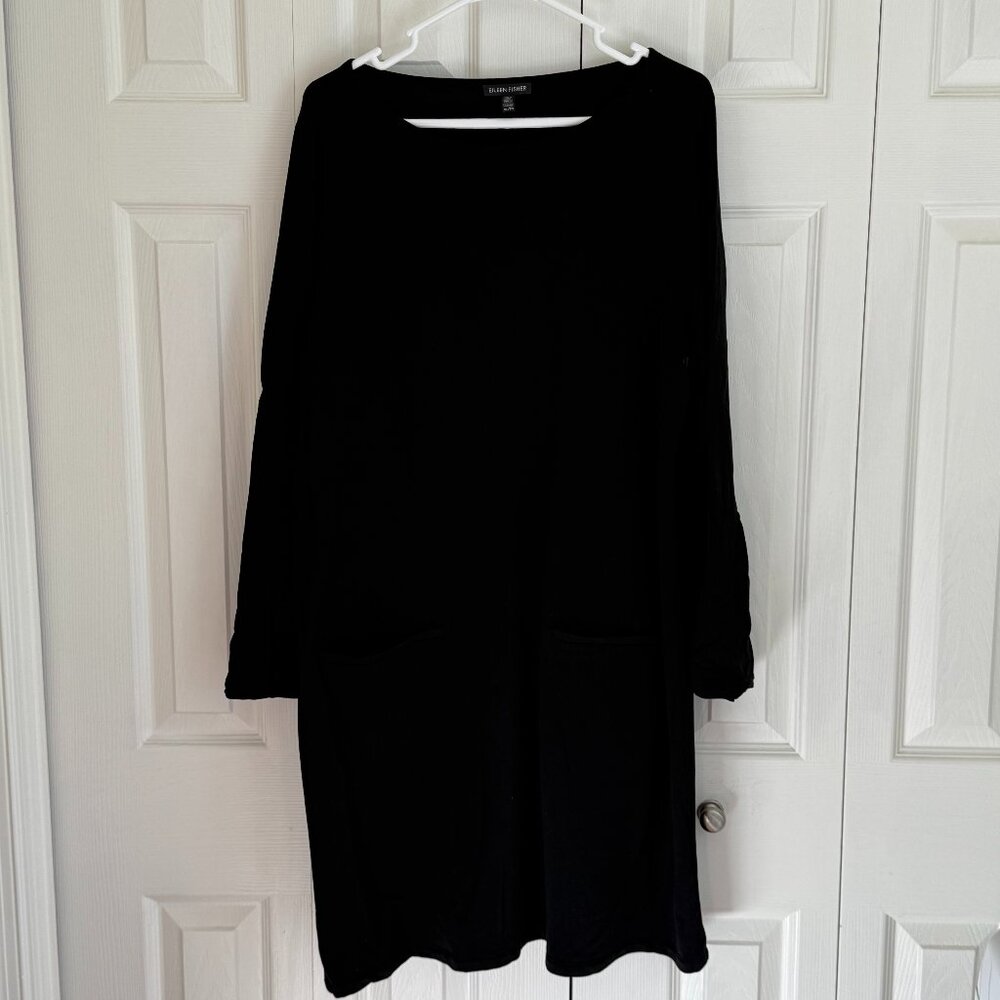Eileen Fisher Tencel Jersey Knit Dress, Welt pockets